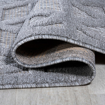 Talaia Neutral Geometric Indoor/outdoor Area Rug